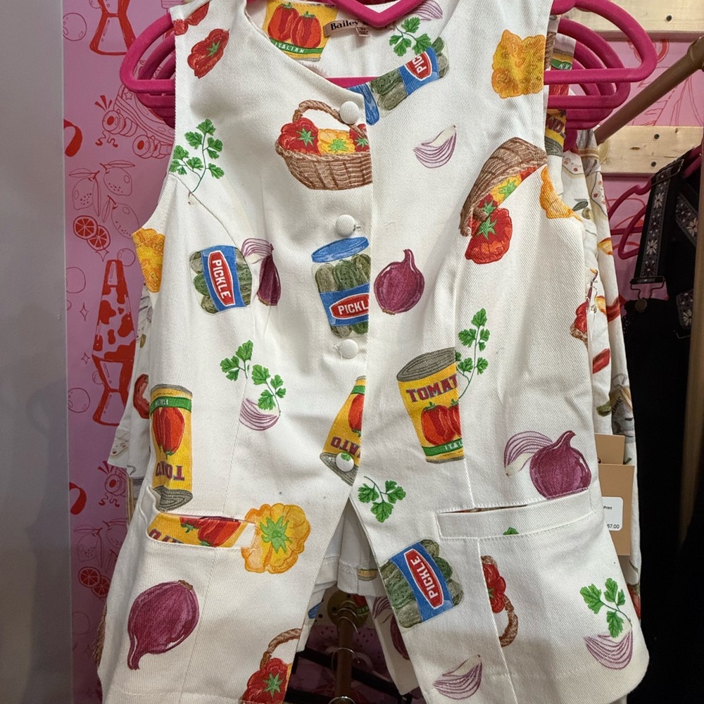 Bailey Rose Vegetable Print Vest